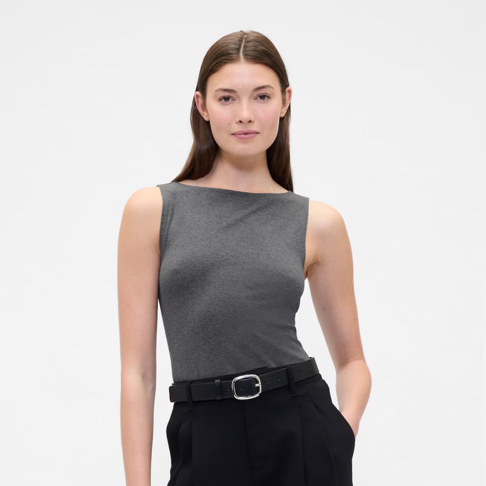 NWT Gap Factory Gray Sleeveless Top